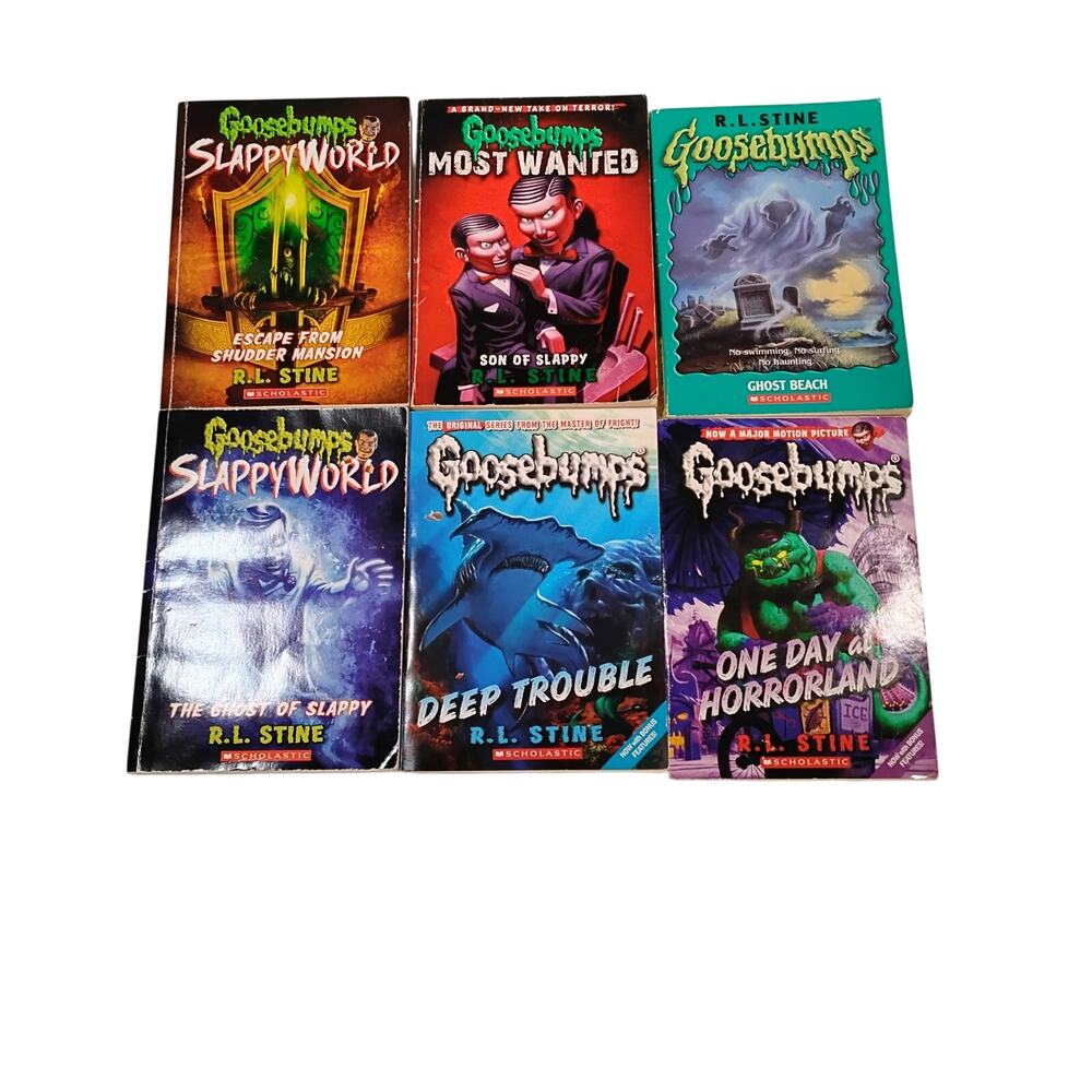6-Goosebumps Books R.L.Stine 90s Most Wanted Slappy World Paperback Scholastic